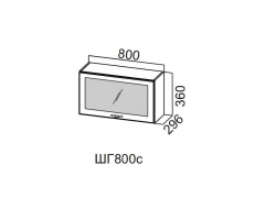 Шкаф навесной горизонтальный со стеклом 800 ШГ800с-360 360х800х296мм Прованс